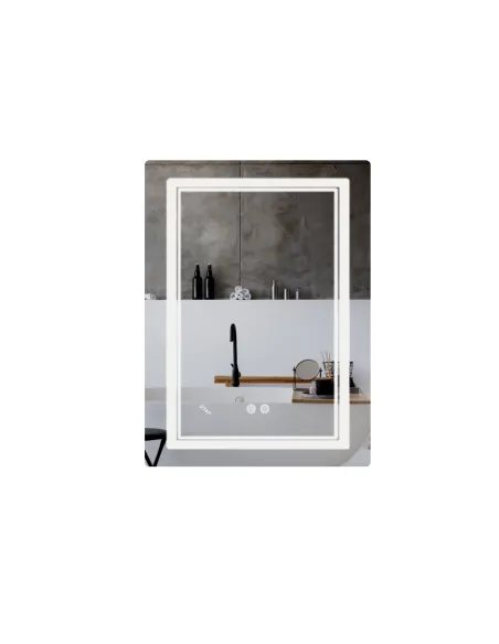 Дзеркало для ванної Q-Tap Cardinal Reverse 600х800 мм, з LED-підсвічуванням Touch, з антизапітнінням