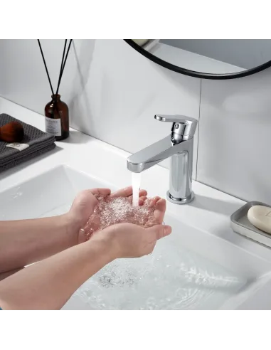 Смеситель для умывальника Lidz Astra 001F LDAST001FCRM48085 Chrome, однорычажный