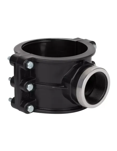 Затискна врізка ITAL 125 х 3 дюйми з металевим кільцем для поліетиленових труб