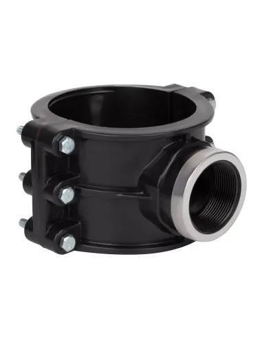 Зажимная врезка ITAL 160 х 3 дюйма с металлическим кольцом для полиэтиленовых труб