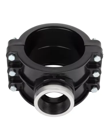 Зажимная врезка ITAL 160 х 3 дюйма с металлическим кольцом для полиэтиленовых труб