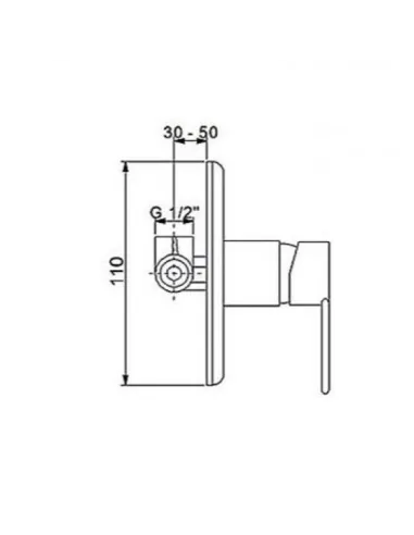 Змішувач для душу Newarc Domino 971121 - 1