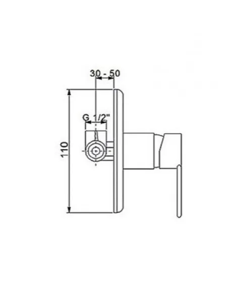 Змішувач для душу Newarc Domino 971121 - 1