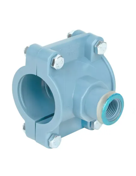 Затискна врізка ITAL 40 х 1 дюйм з металевим кільцем для поліетиленових труб