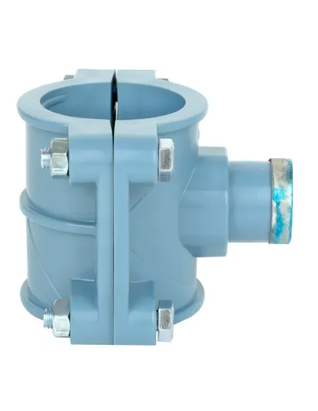 Зажимная врезка ITAL 50 х 1 дюйм с металлическим кольцом для полиэтиленовых труб