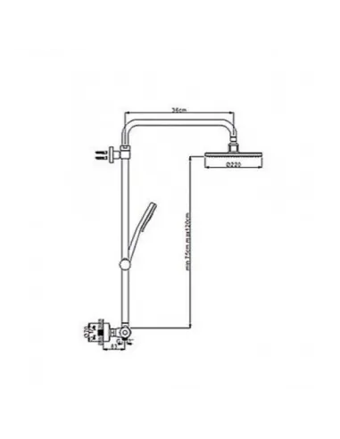 Душевая система Newarc Tekno 500515, латунь, хром - 1