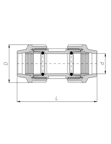 Муфта ITAL 90x90 мм для полиэтиленовых труб