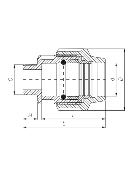 Муфта ITAL 40 мм x 1 дюйм