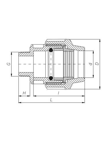 Муфта ITAL 50 мм x 1 1/4 дюйма наружная резьба, для полиэтиленовых труб