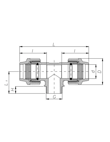 Тройник ITAL ПЭ 63х2 дюйма наружная резьба, для полиэтиленовых труб