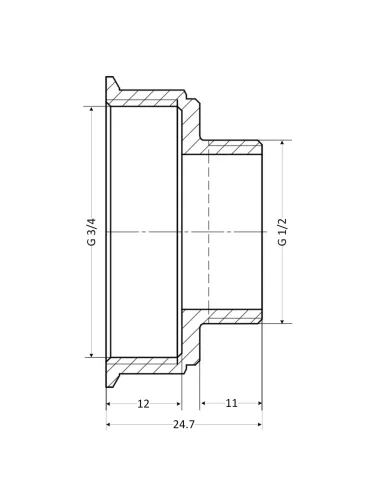 Переходник Thermo Alliance Standart SD4091520L6 3/4х1/2 дюйма латунный