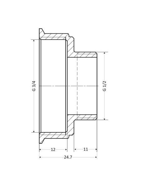Перехідник Thermo Alliance Standart SD4091520L6 3/4х1/2 дюйми латунний