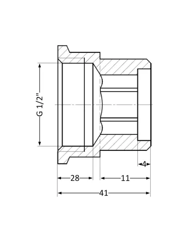 Удлинитель Thermo Alliance Standart SD4221530 1/2 дюйма, 30 мм латунный