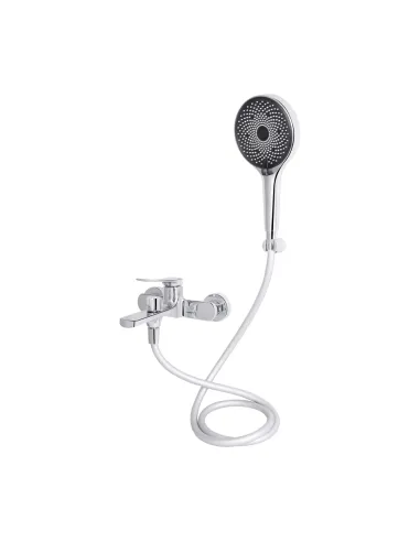 Смеситель для ванны Q-Tap Slavonice Chrome с душевым набором, хром