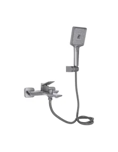 Смеситель для ванны Q-Tap Presto Graphite с душевым набором, серый
