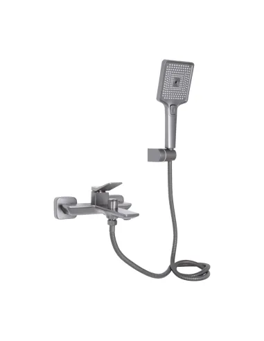 Змішувач для ванни Q-Tap Presto Graphite з душовим набором, сірий
