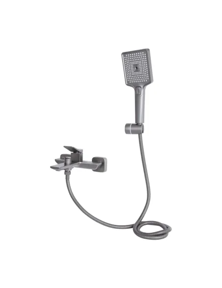 Змішувач для ванни Q-Tap Presto Graphite з душовим набором, сірий