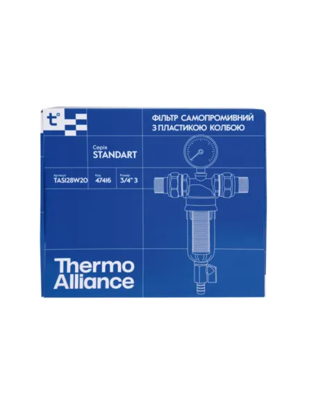 Самопромывной фильтр Thermo Alliance Standart TAS128W20 3/4 дюйма с манометром