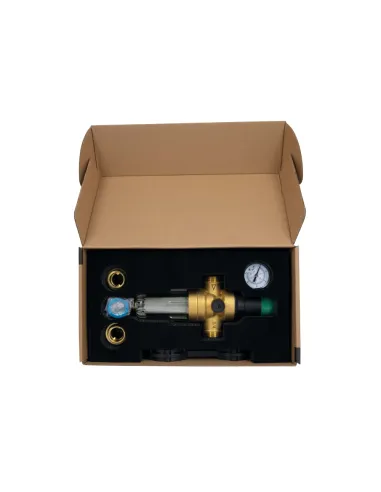 Самопромывной фильтр Thermo Alliance Forte SF128W20C 3/4 дюйма с редуктором и манометром, для холодной воды