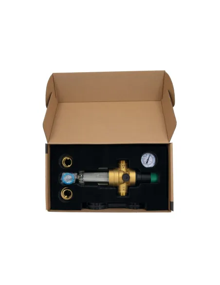 Самопромивний фільтр Thermo Alliance Forte SF128W20C 3/4 дюйма з редуктором та манометром, для холодної води