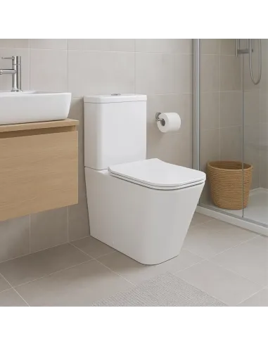 Унитаз компакт Q-Тap Crow Eco, безободковый, сиденье Soft-close