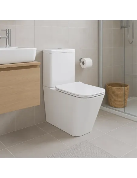 Унитаз компакт Q-Тap Crow Eco, безободковый, сиденье Soft-close