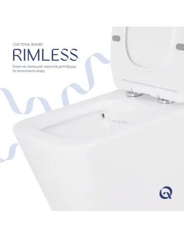 Унитаз компакт Q-Тap Crow Eco, безободковый, сиденье Soft-close