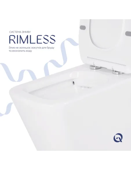 Унітаз компакт Q-Тap Crow Eco, безободковий, сидіння Soft-close