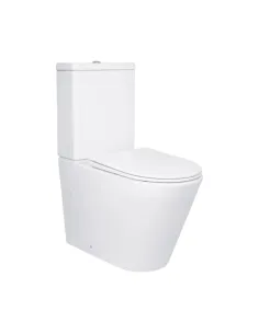 Унитаз компакт Q-Тap Swan Eco Ultra Quiet White, безободковый, сиденье Soft-close