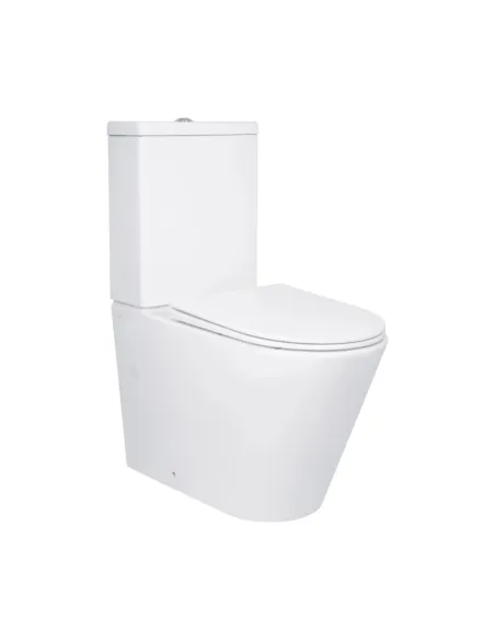 Унитаз компакт Q-Тap Swan Eco Ultra Quiet White, безободковый, сиденье Soft-close