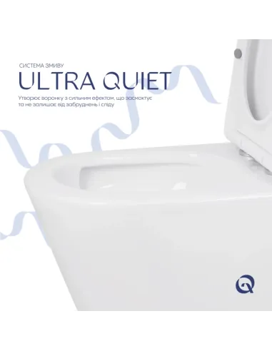 Унітаз компакт Q-Тap Swan Eco Ultra Quiet White, безободковий, сидіння Soft-close