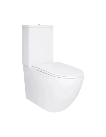 Унитаз компакт Q-Тap Jay Eco Ultra Quiet QTJAY27W48749 White, безободковый, сиденье Soft-close