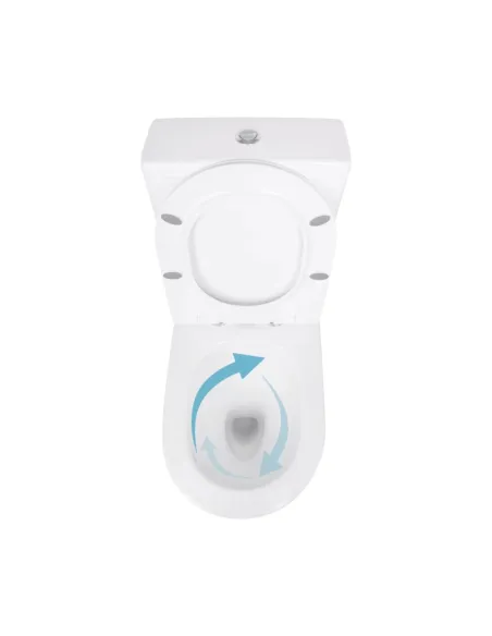 Унітаз компакт Q-Тap Jay Eco Ultra Quiet QTJAY27W48749 White, безободковий, сидіння Soft-close