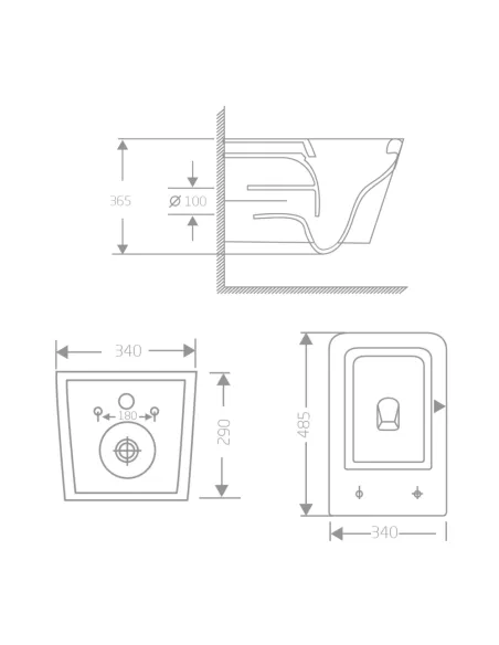 Унітаз Q-Tap Crow Ultra Quiet Matt Black, 485х340х290 мм, безободковий, підвісний
