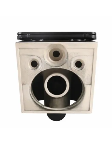 Унітаз Q-Tap Crow Ultra Quiet Matt Black, 485х340х290 мм, безободковий, підвісний