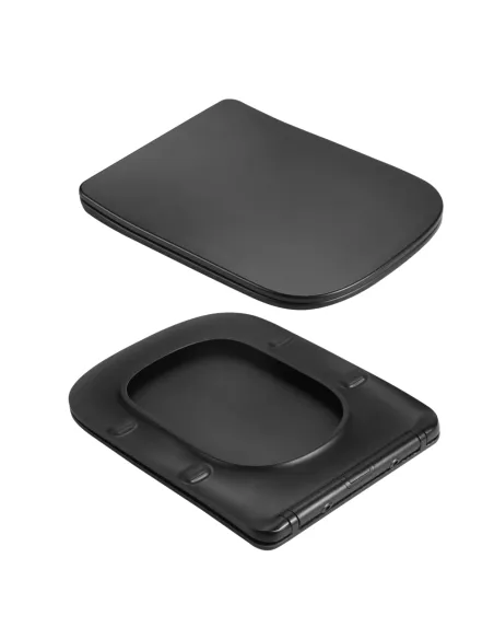 Унітаз Q-Tap Crow Ultra Quiet Matt Black, 485х340х290 мм, безободковий, підвісний