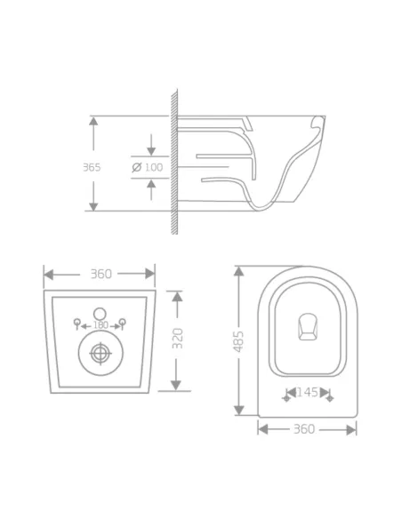 Унітаз Q-Tap Jay Rimless Quick Relase White, 485х360х320 мм, безободковий, підвісний