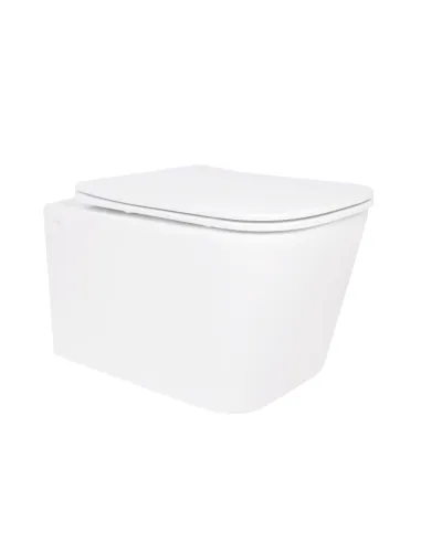 Унітаз Q-Tap Crow Rimless Quick Relase White, 485х340х330 мм, безободковий, підвісний