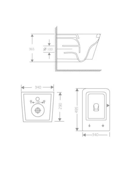 Унитаз Q-Tap Crow Rimless Quick Relase White, 485х340х330 мм, безободковый, подвесной