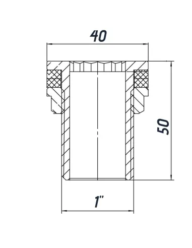 Врізка в бак Optimum SO552S 1 дюйм із нержавіючої сталі