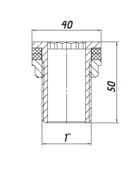 Врезка в бак Optimum SO552S 1 дюйм из нержавеющей стали