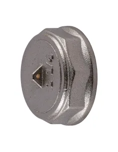 Заглушка Optimum NC601P 1 1/4 дюйма внутренняя резьба, никелевая, под пломбу