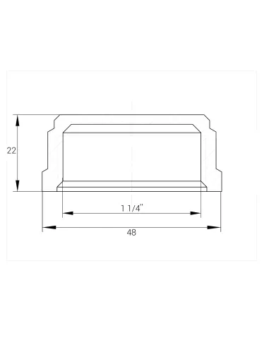 Заглушка Optimum NC601P 1 1/4 дюйма внутрішнє різьблення, нікелева, під пломбу