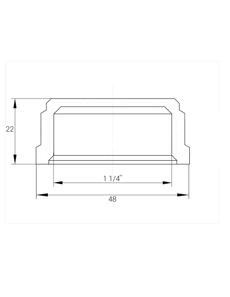 Заглушка Optimum NC601P 1 1/4 дюйма внутренняя резьба, никелевая, под пломбу