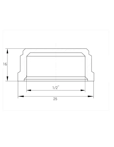 Заглушка Optimum NC301P 1/2 дюйма внутрішнє різьблення, нікелева, під пломбу