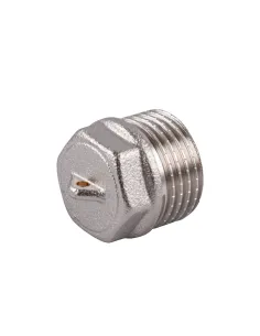 Заглушка Optimum NC302P 1/2 дюйма зовнішнє різьблення, нікельова, під пломбу