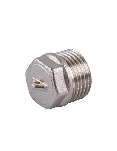 Заглушка Optimum NC302P 1/2 дюйма наружная резьба, никелева, под пломбу