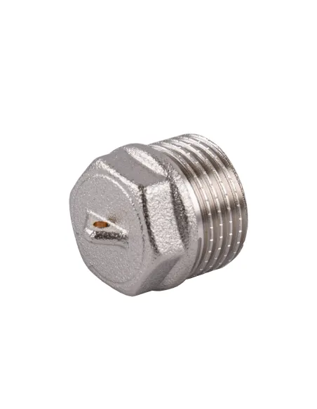 Заглушка Optimum NC302P 1/2 дюйма наружная резьба, никелева, под пломбу