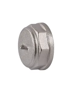 Заглушка Optimum NC501P 1 дюйм внутрішнє різьблення, нікелева, під пломбу