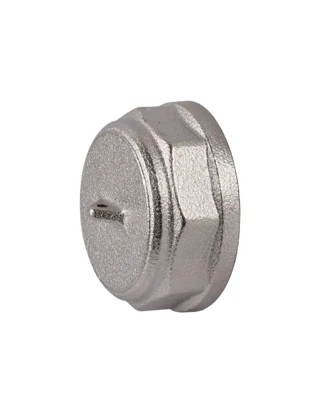 Заглушка Optimum NC501P 1 дюйм внутрішнє різьблення, нікелева, під пломбу